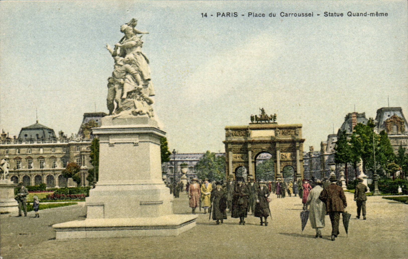 CPM Paris Place du CArrousel Statue Quand Meme