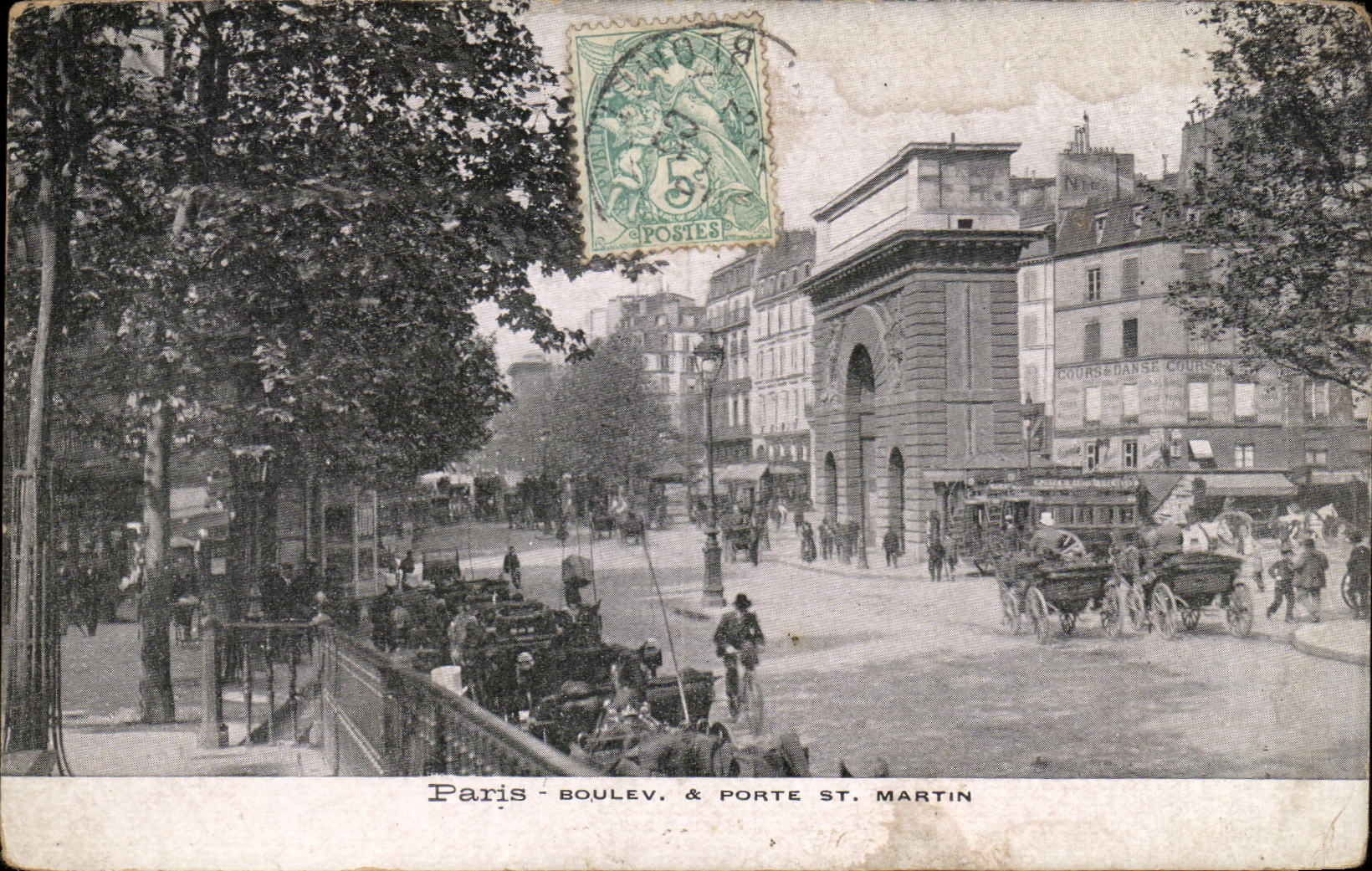 CPA Paris Boulevard and Gate St Martin