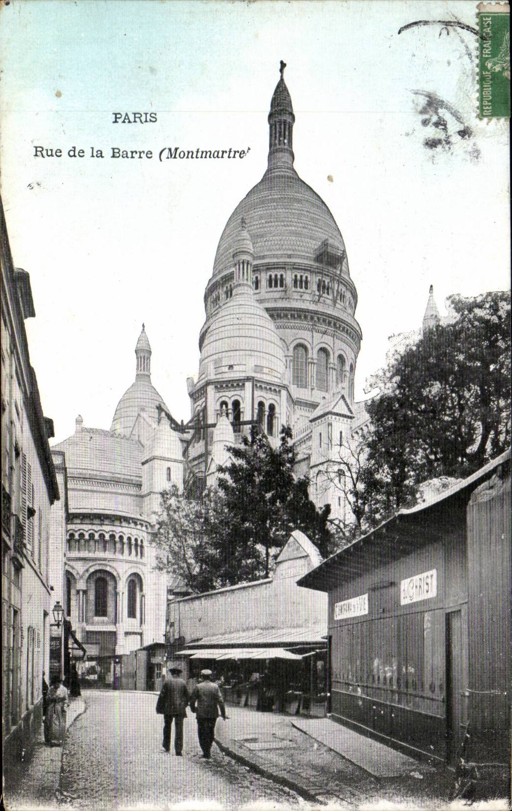 CPA Paris Rue de la barre ( Montmartre )