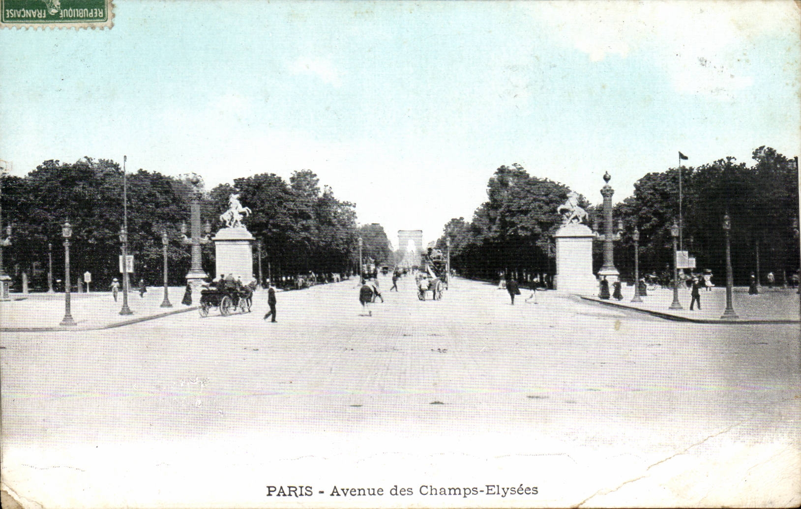 CPA Paris Avenue of the Champs Elysees