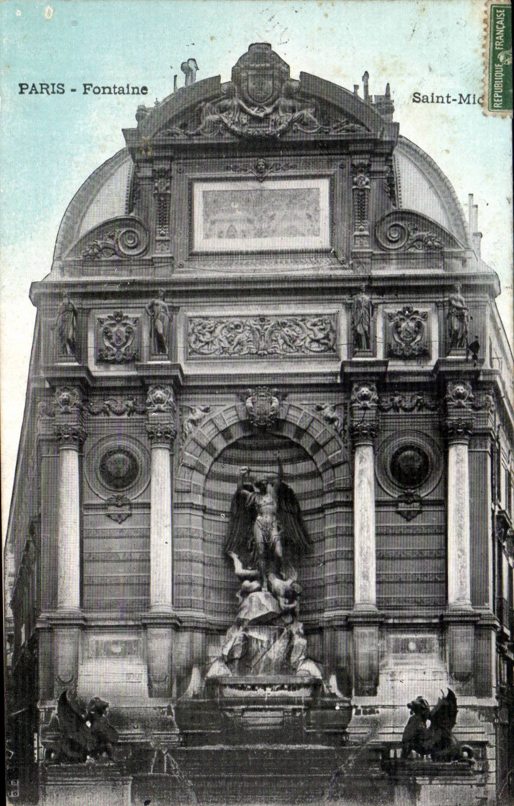 CPA Paris Fountain Saint Michel Latin Quarter