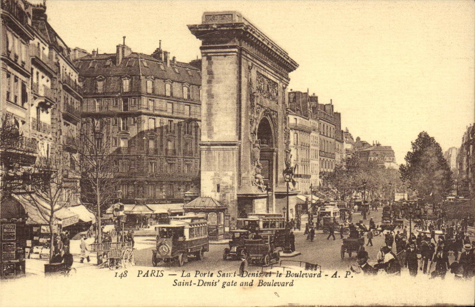 CPA Paris Gate Saint Denis and boulevard