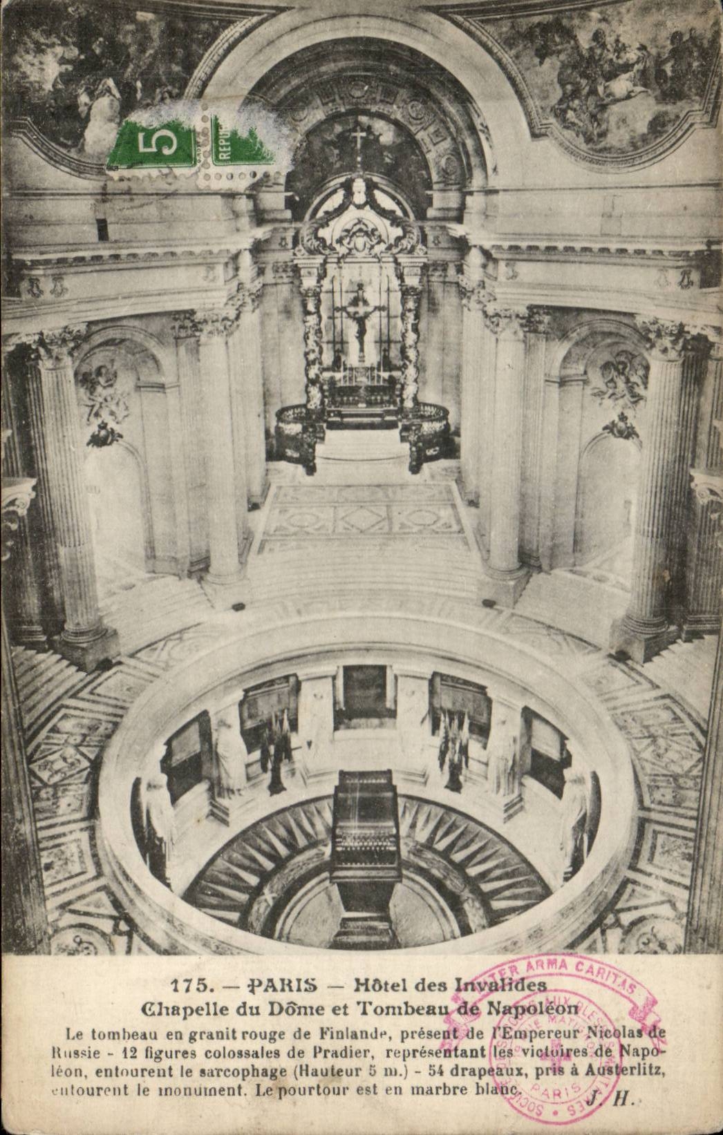 CPA Paris Hotel of Invalides the Vault of the dom and tomb of Napoleon
