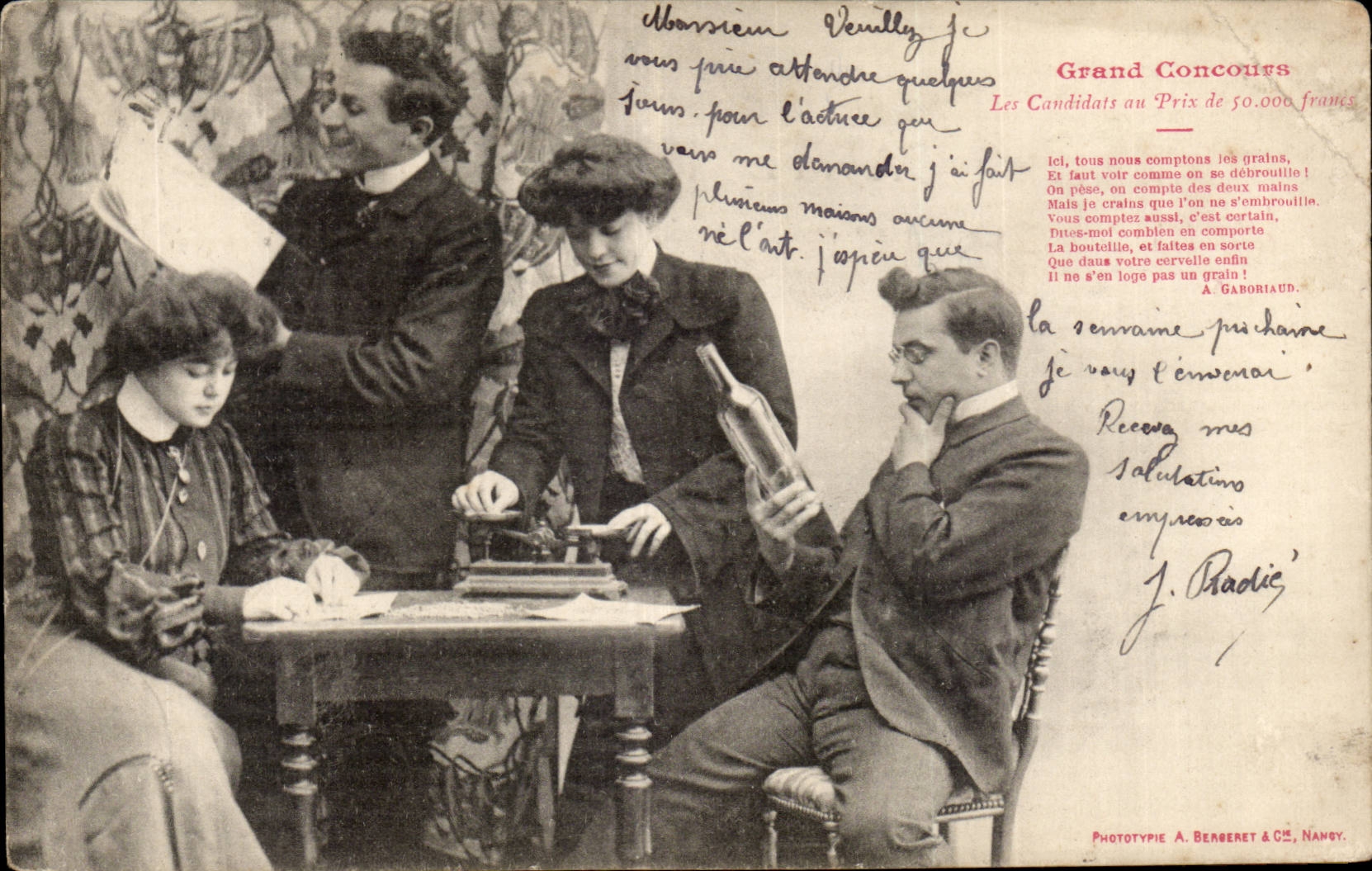 CPA Fantasy Great contest candidates at the cost of 50000 francs