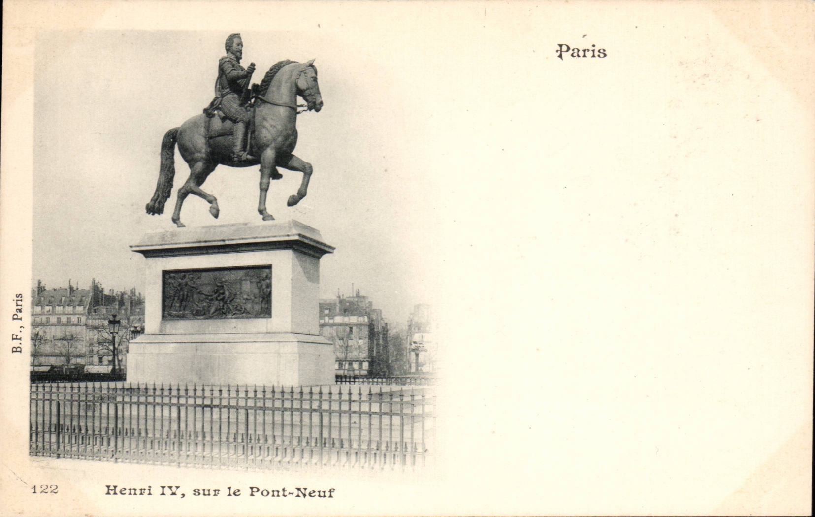 Paris CPA Henri IV sur le pont neuf