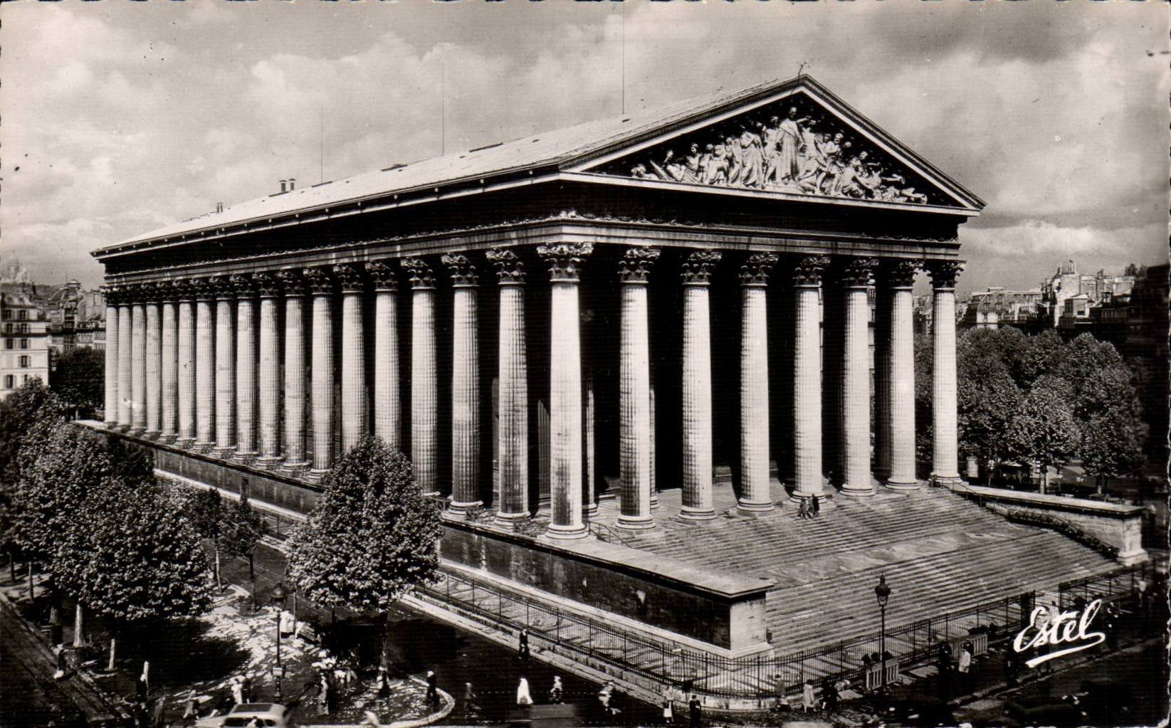 Paris MODERN CARD Church of the madeleine