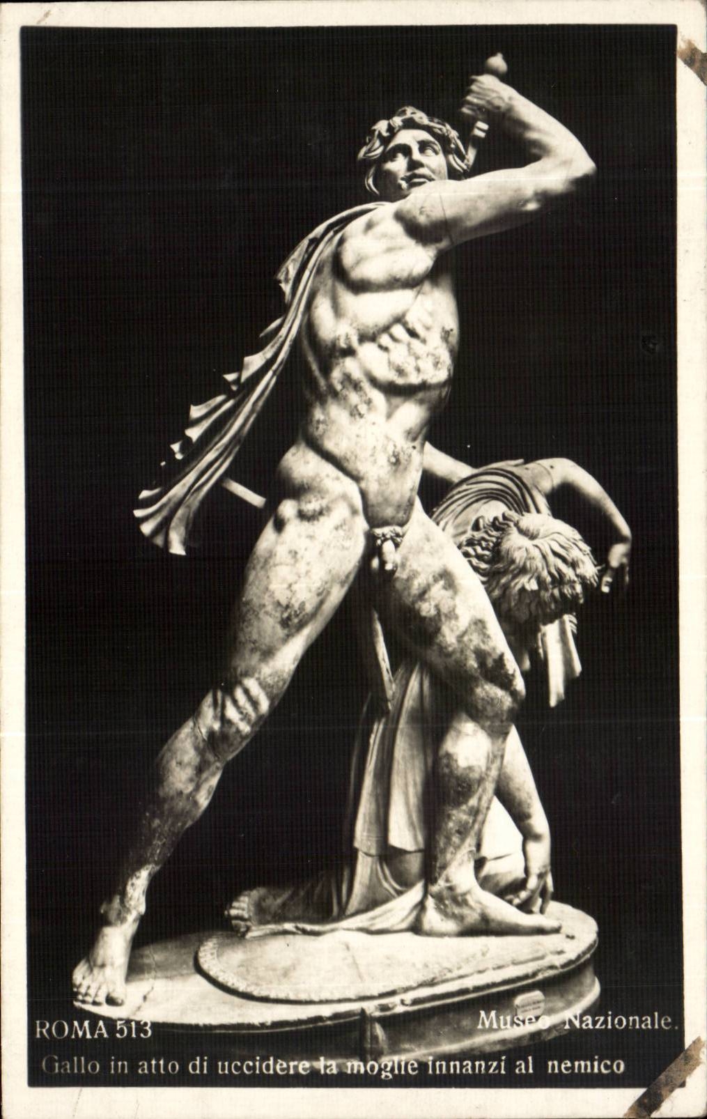 CPA Italien Italien Rom museo nazionale Gallo in Atto di Uccidere das moglie innazi Al galliumhaltige nemico