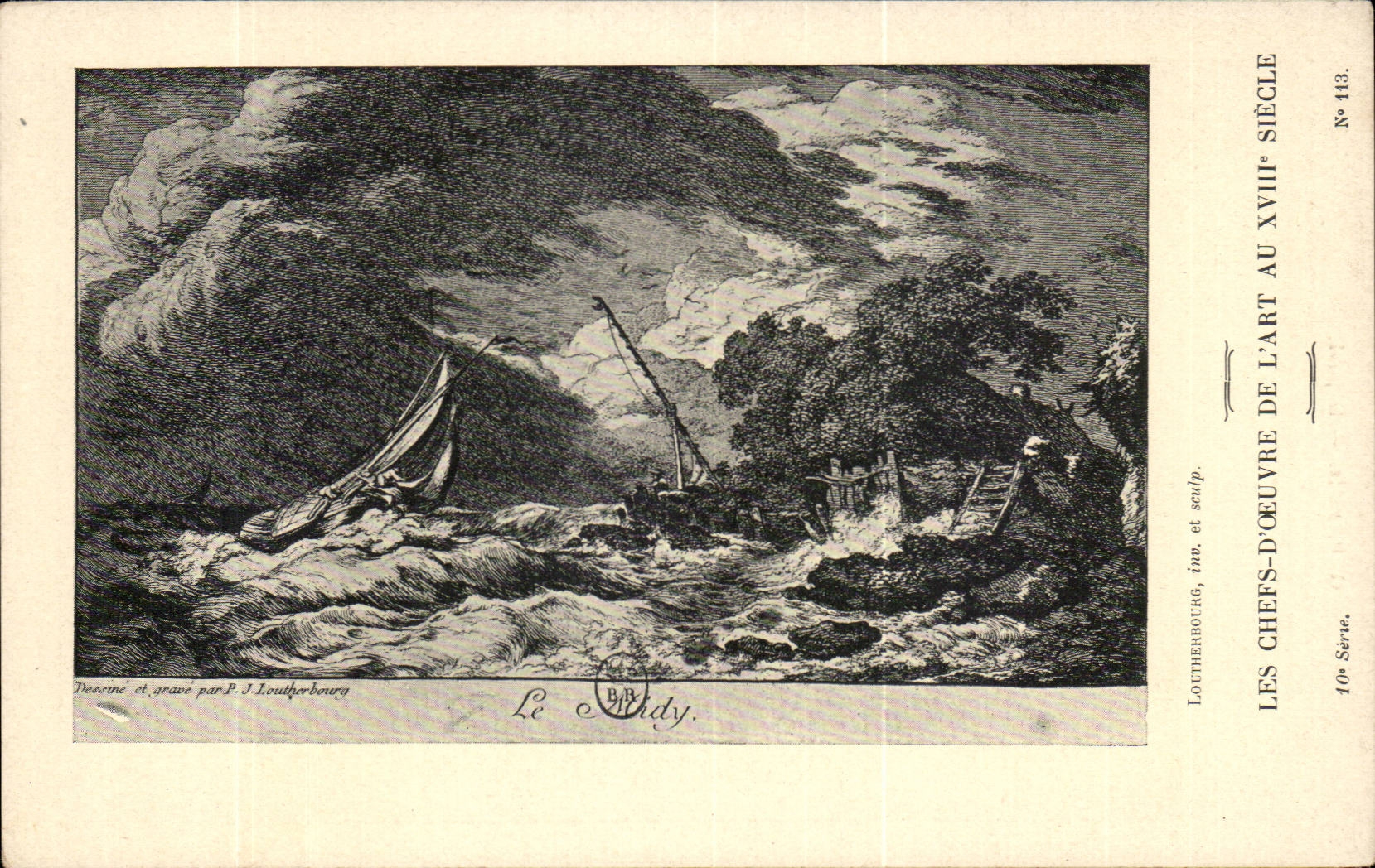 CPA Fantaisie Les chefs d'oeuvre de l'art au 18eme Le Midy Loutherbourg