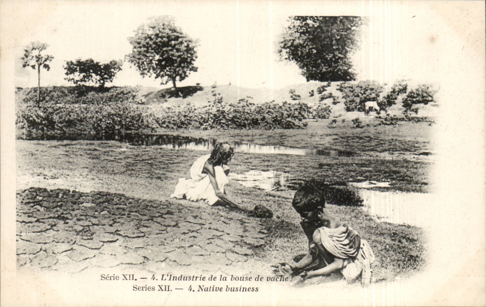 CPA Inde India L'industrie de la bouse de vache !
