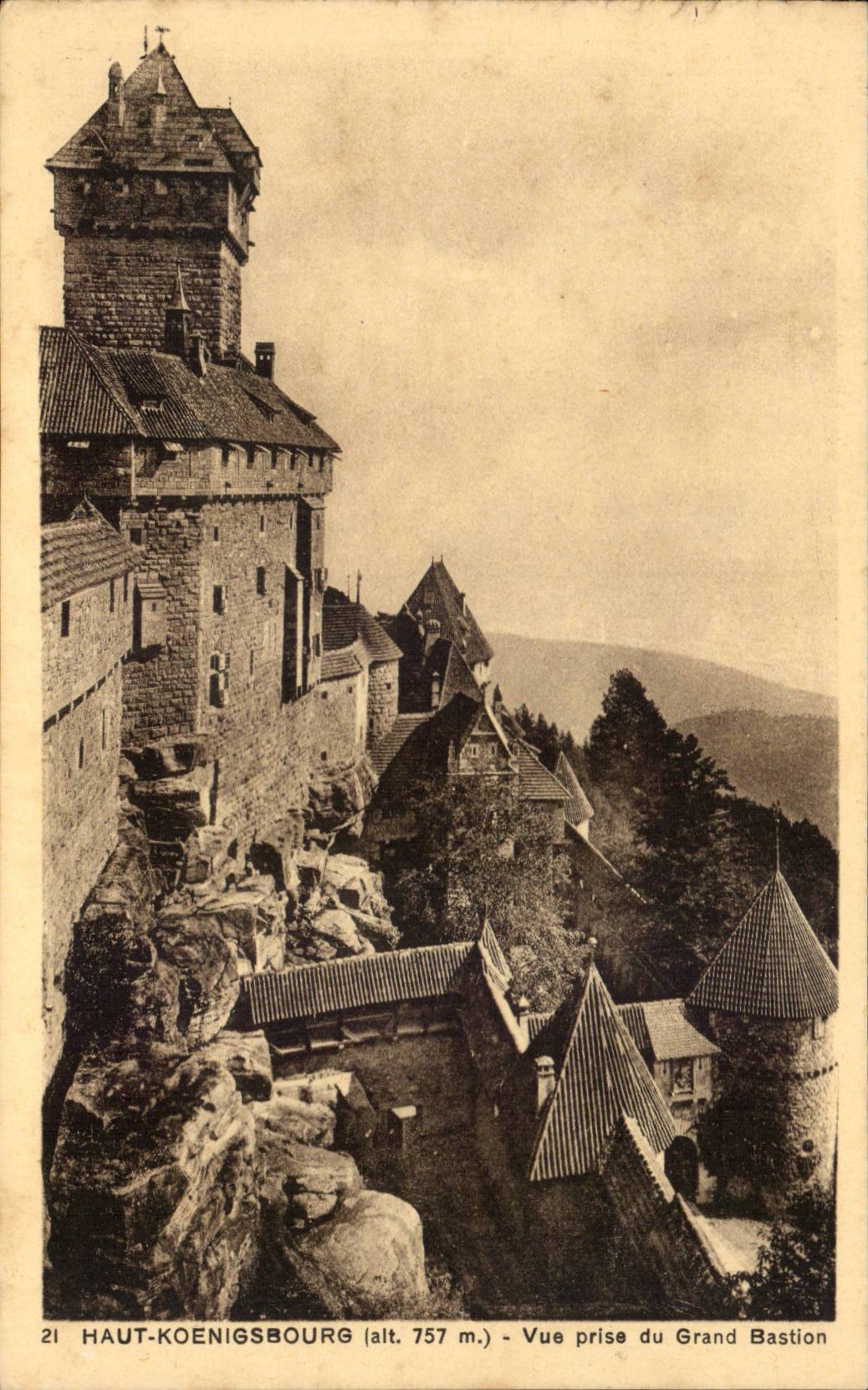 CPA High Koenigsbourg Seen from of the large bastion