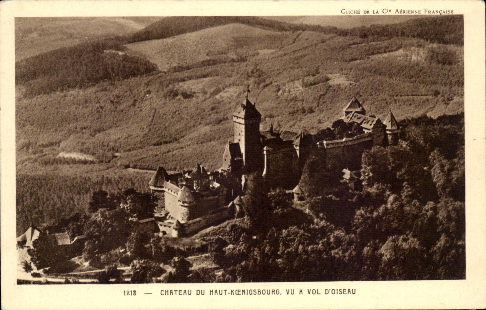 CPA High Koenigsbourg Seen as the crow flies