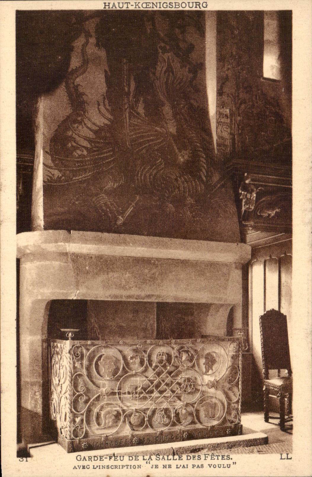 CPA High Koenigsbourg Garde fire of the village hall I did not want it