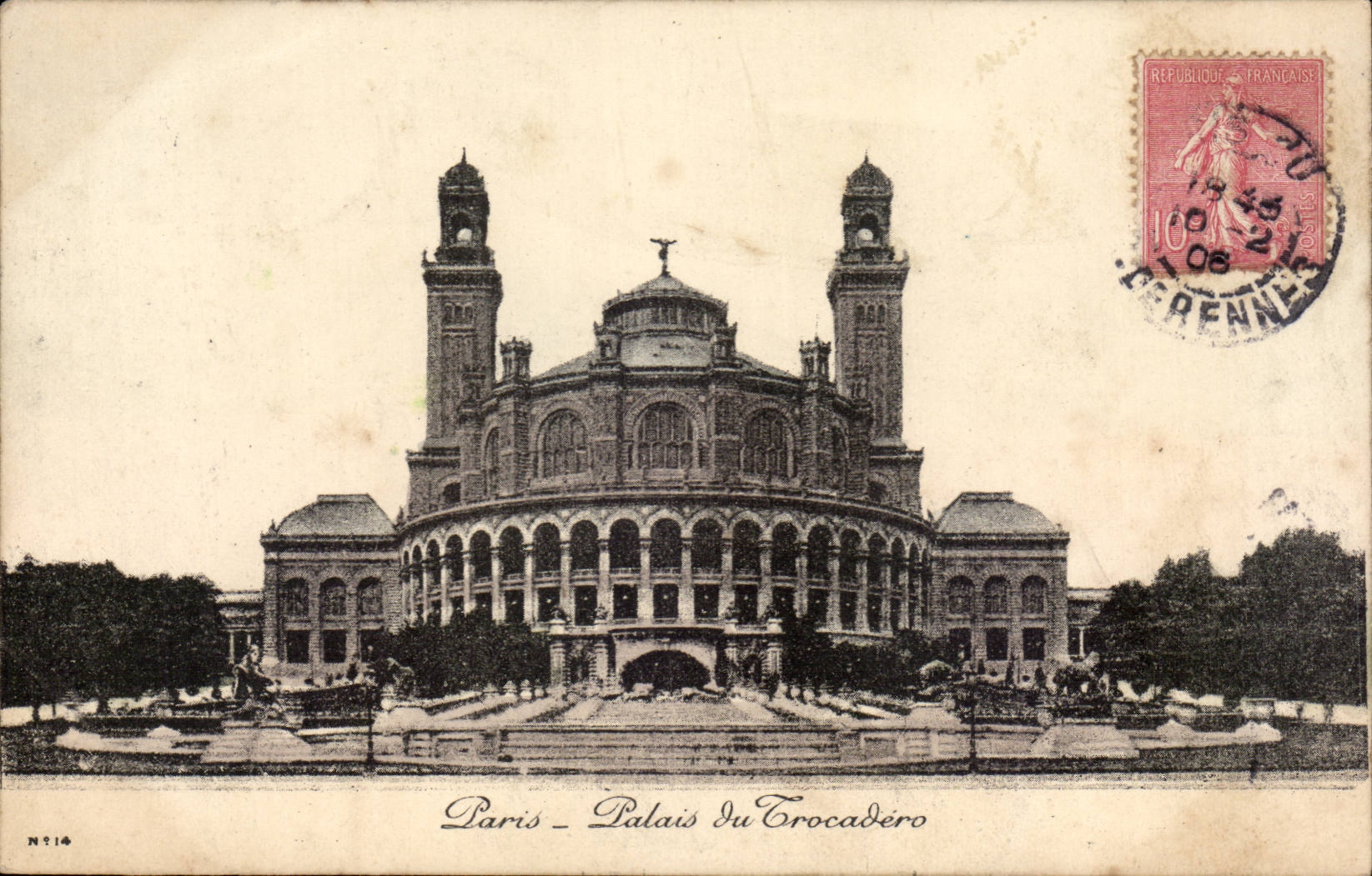 Paris CPA Palate of Trocadero