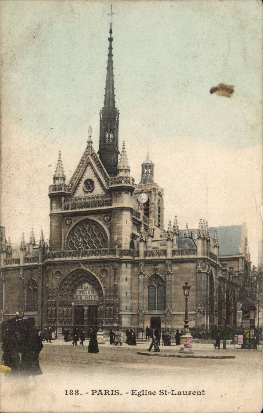 Paris CPA Eglise St laurent