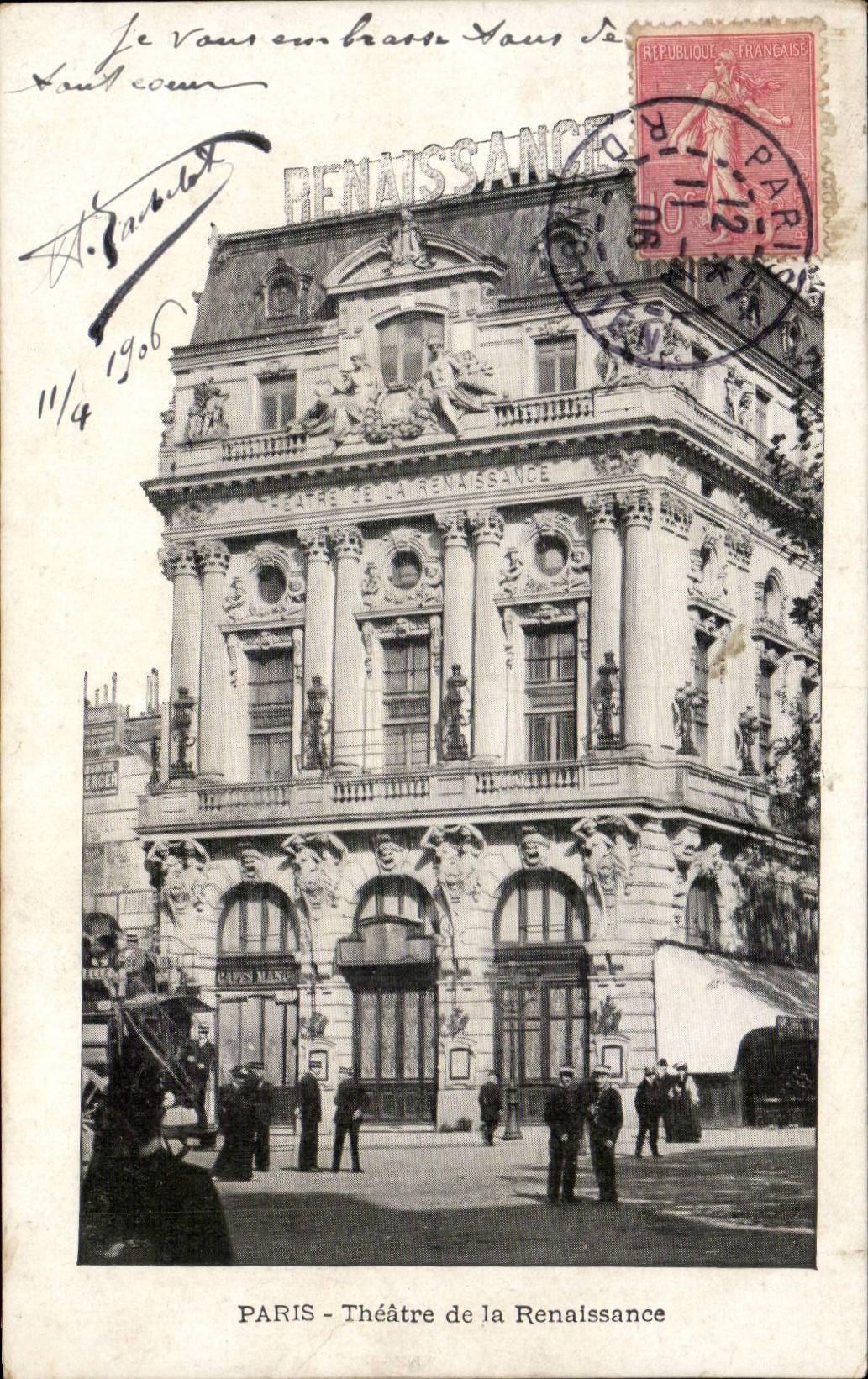 Paris CPA Theatre de la Renaissance