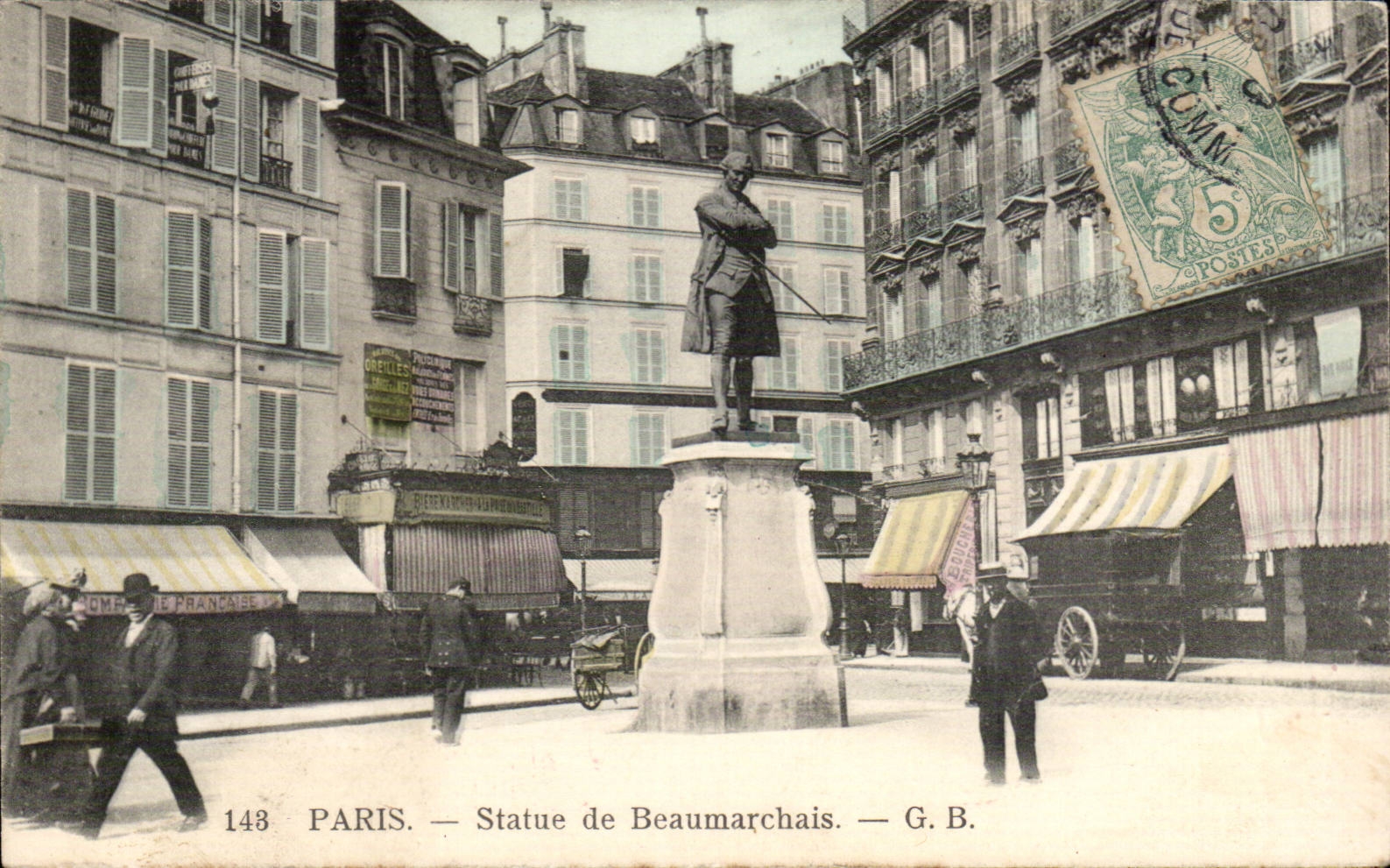 Paris CPA Statue de Beaumarchais