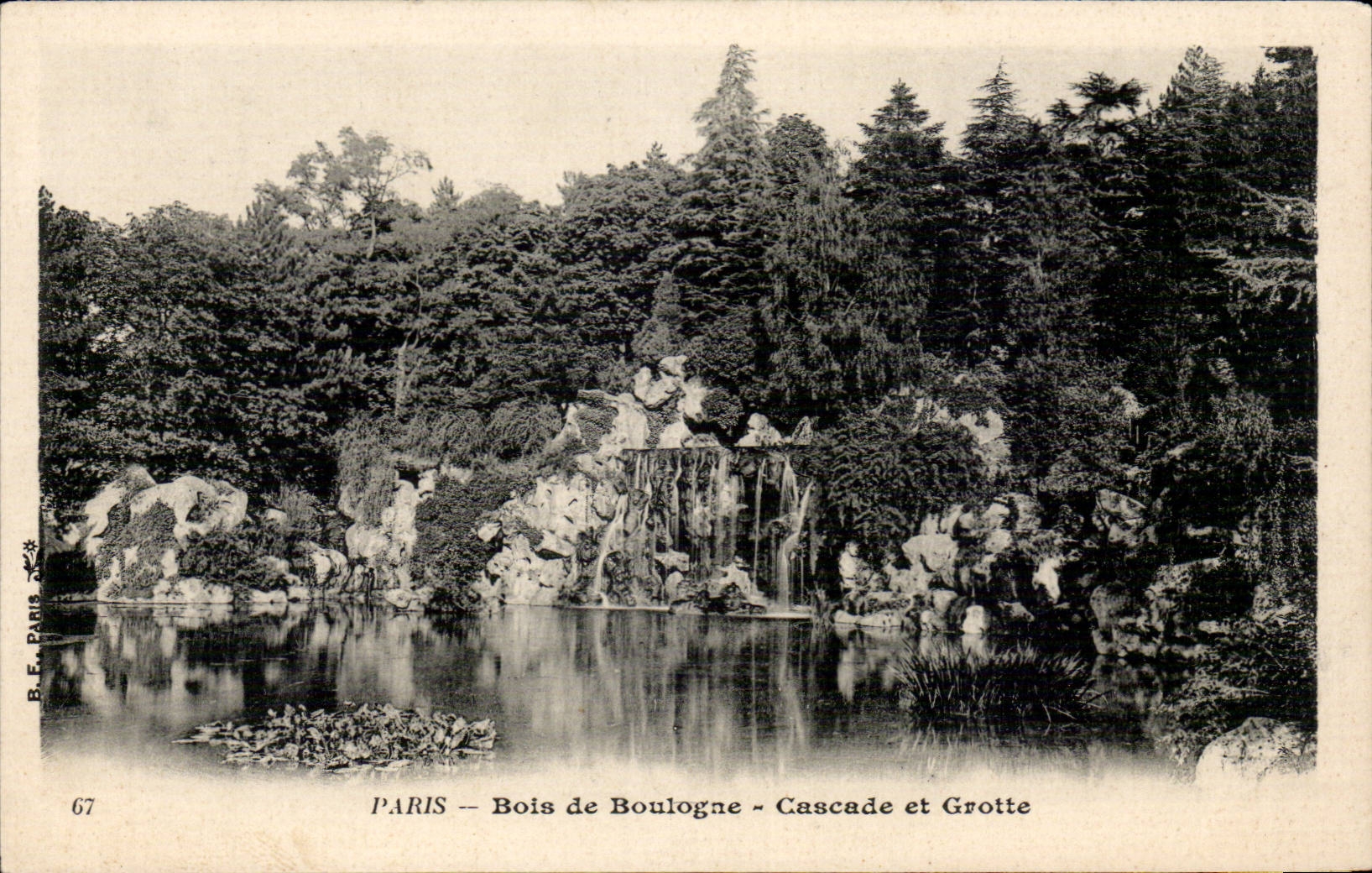 Paris CPA Bois de boulogne Cascade et grotte