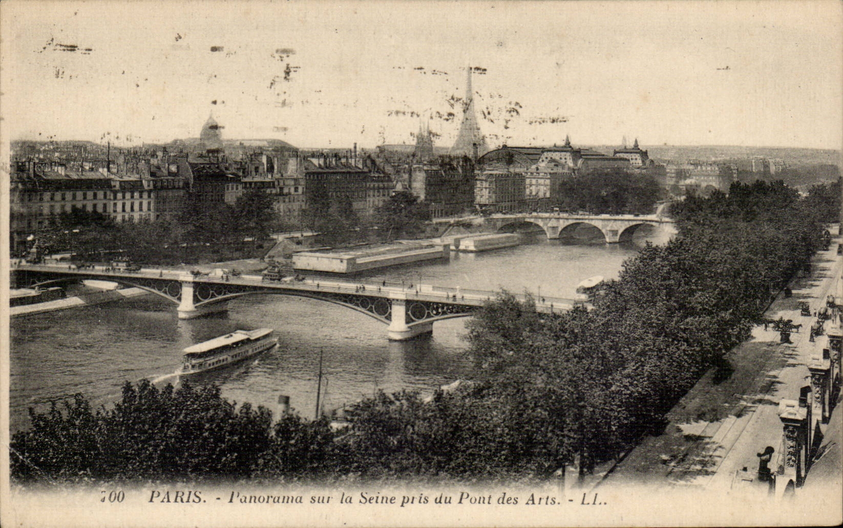 Paris CPA Panorama sur la SEine pris du pont des Arts