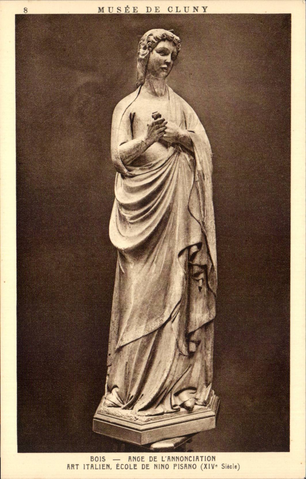 CPA Paris Museum Cluny des holzernen Engels der italienischen Kunstakademie der Ankundigung von Nino Pisano