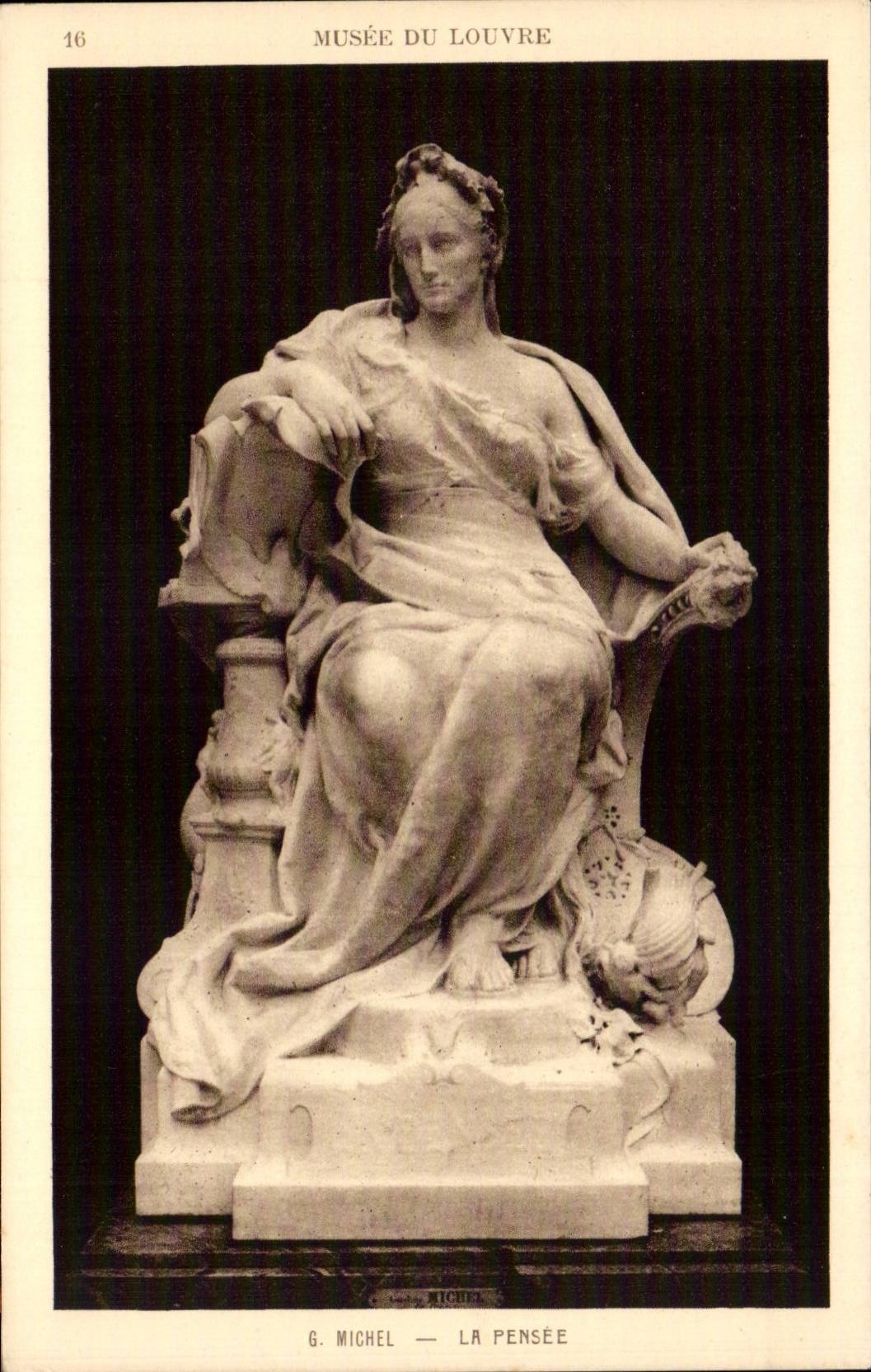 CPA Paris Museum des Luftschlitzes G Michel der Gedanke