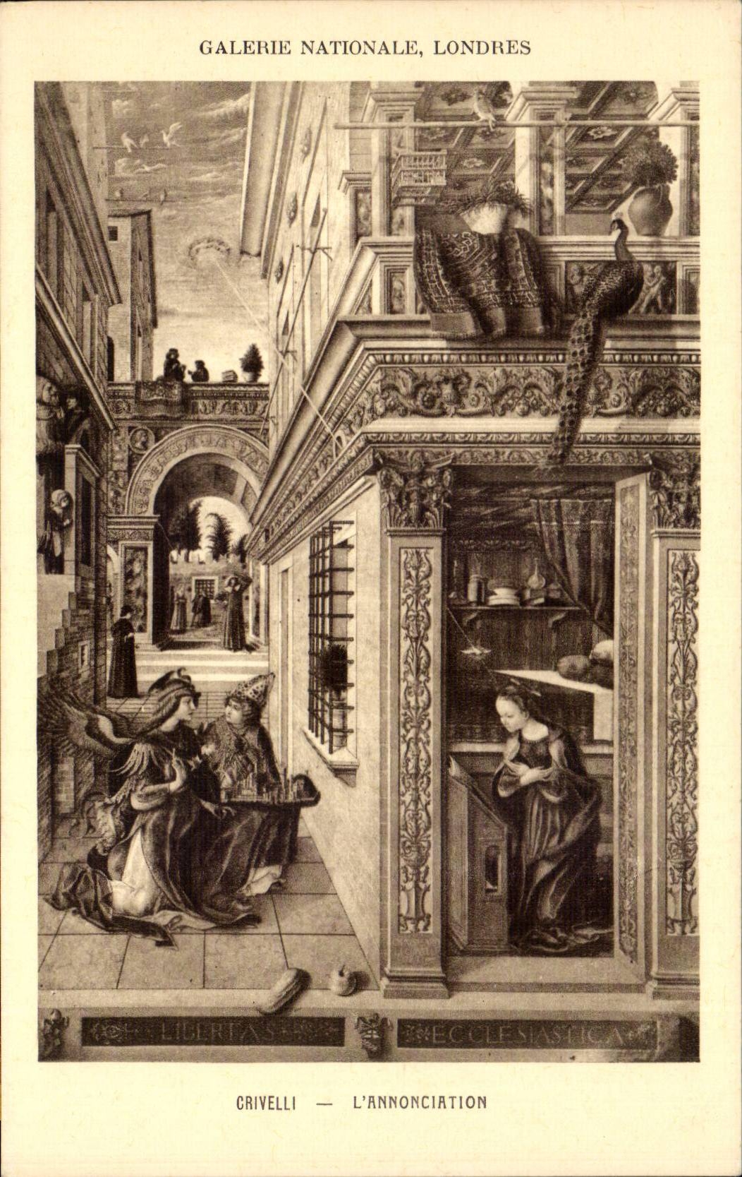 CPA Galerie nationale Londres Crivelli L'annonciation