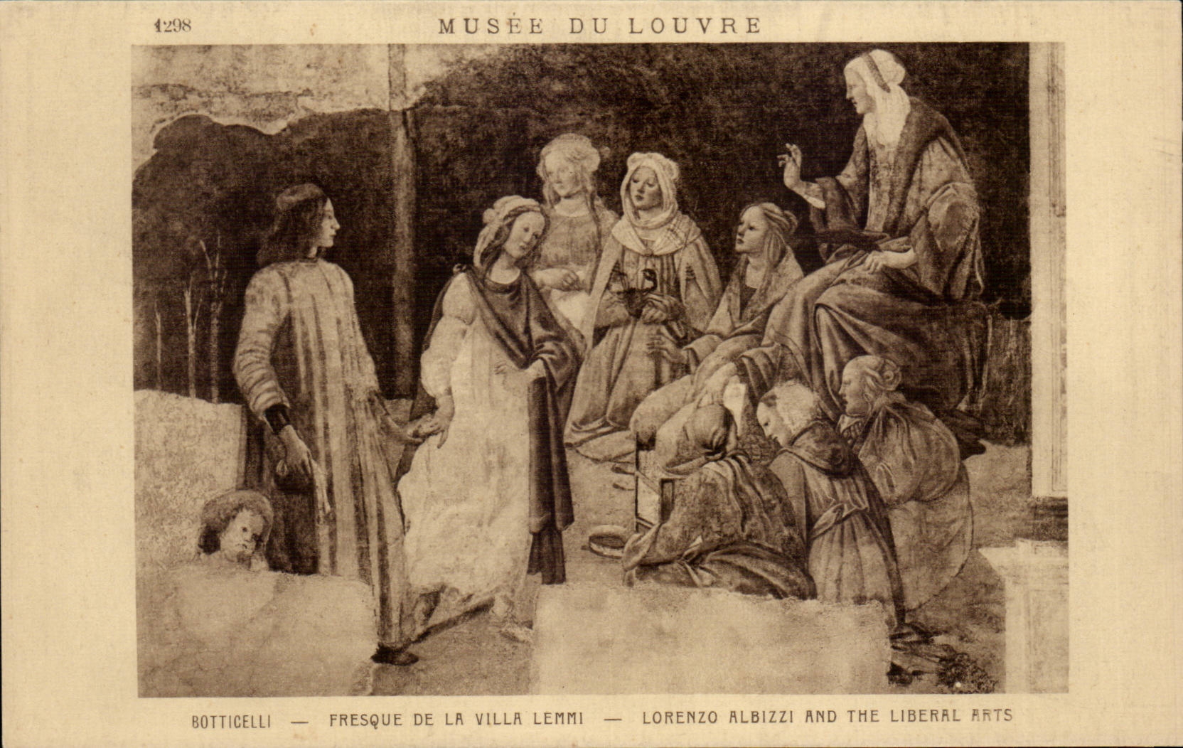 CPA Musee du Louvre Paris Botticelli Fresque de la villa Lemmi 