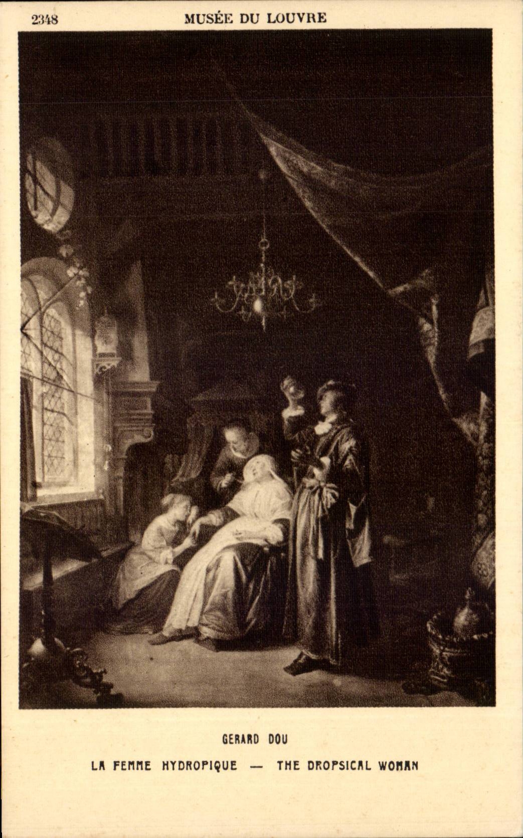 CPA Musee du Louvre Paris Gerard Dou La femme hydropique 