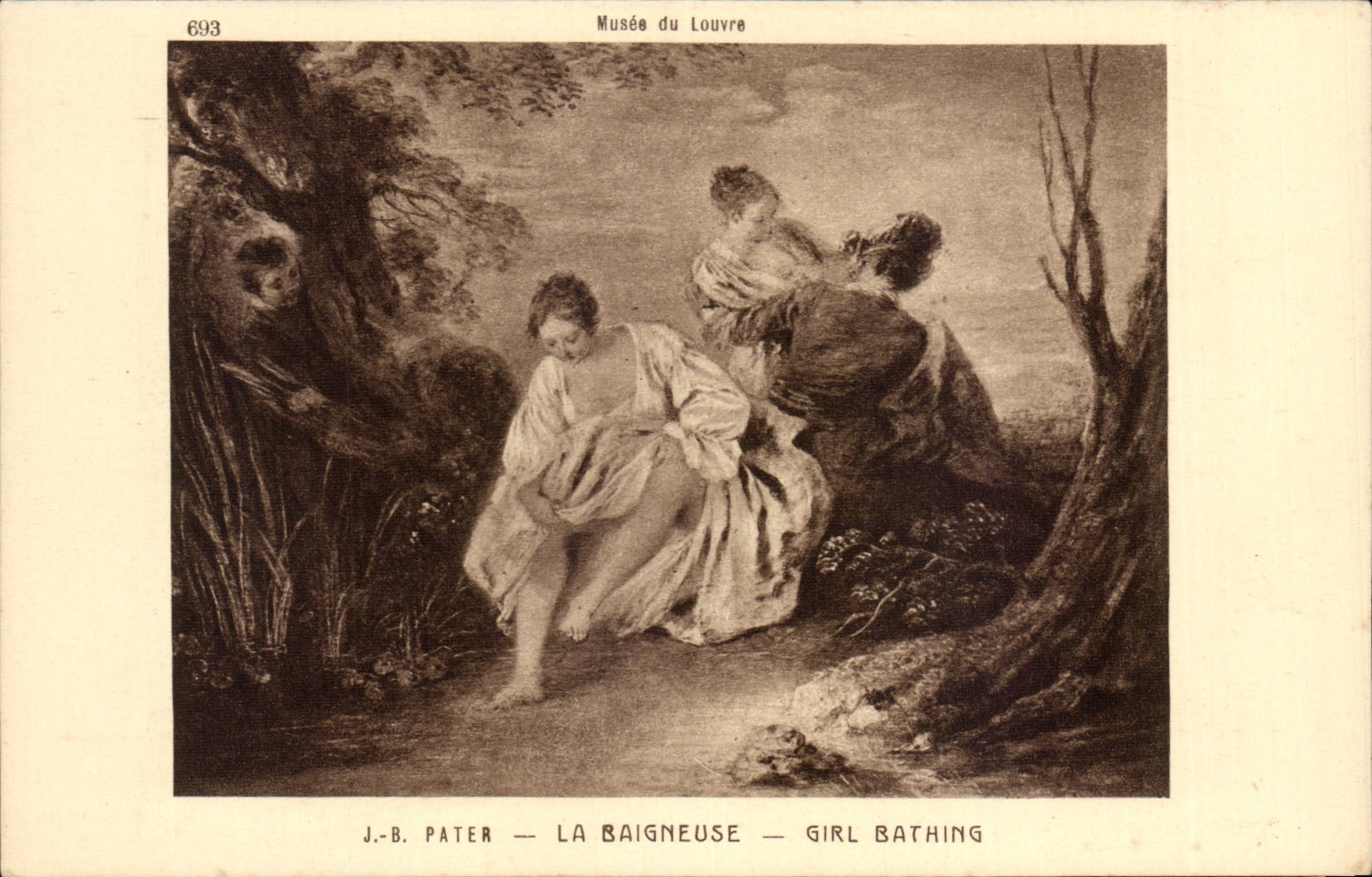 CPA Musee du Louvre Paris Pater La baigneuse