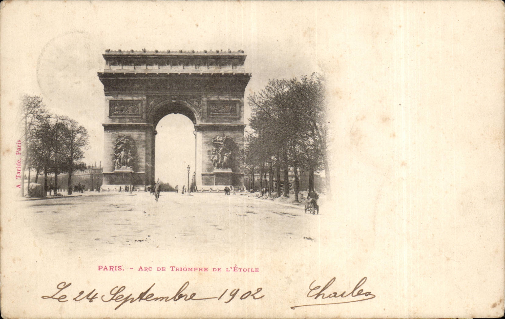 Paris CPA Arc de Triomphe of star