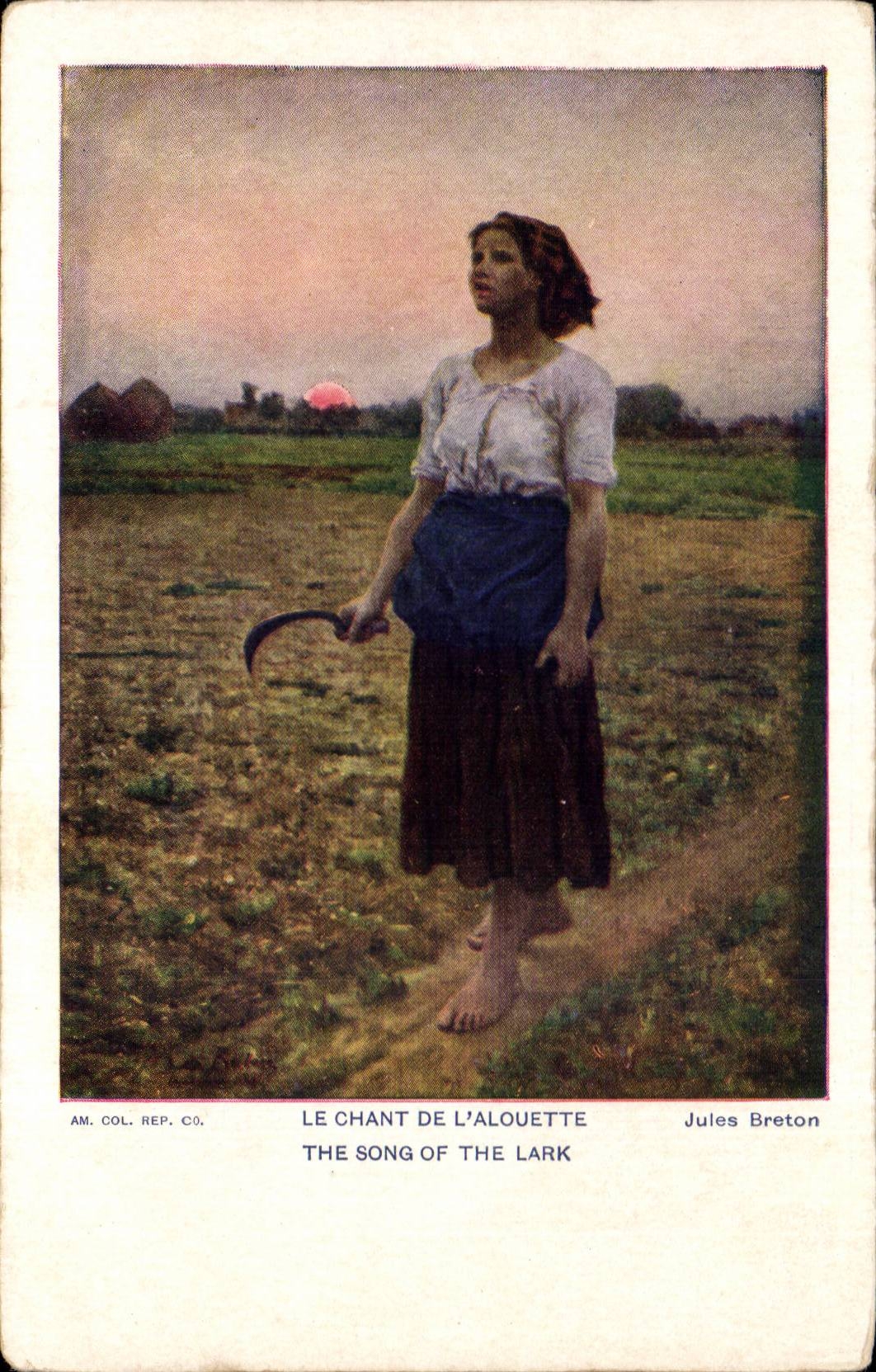 CPA Fantasy Woman song of Breton the Jules lark