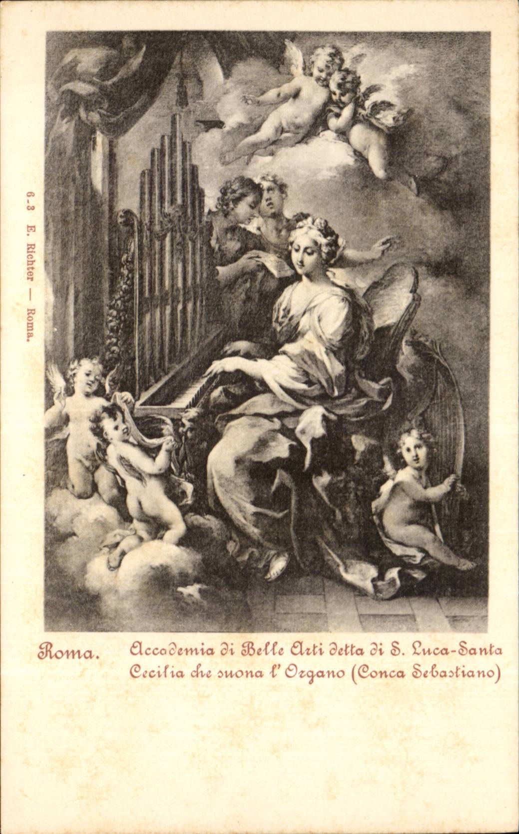 CPA Italie Italia Roma Accademia di Belle Arti detta du S Luca Santa Cecilia die suomo l'organo 