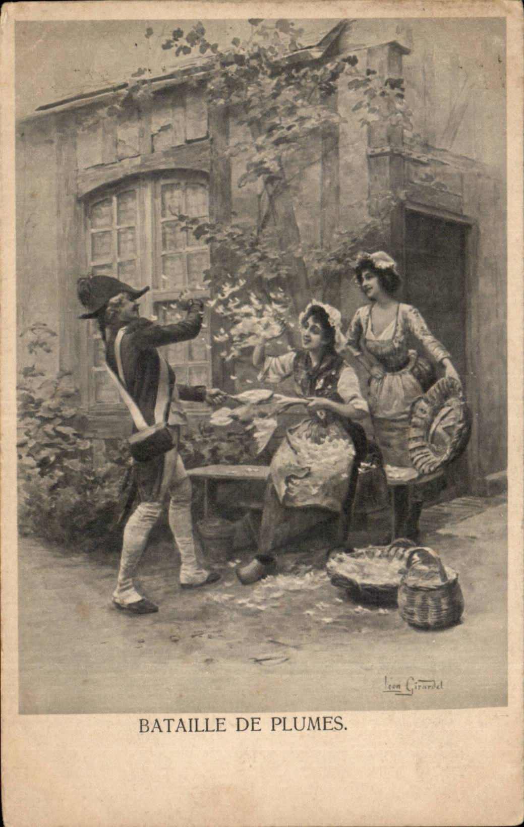 CPA Femmes Battles of Feathers