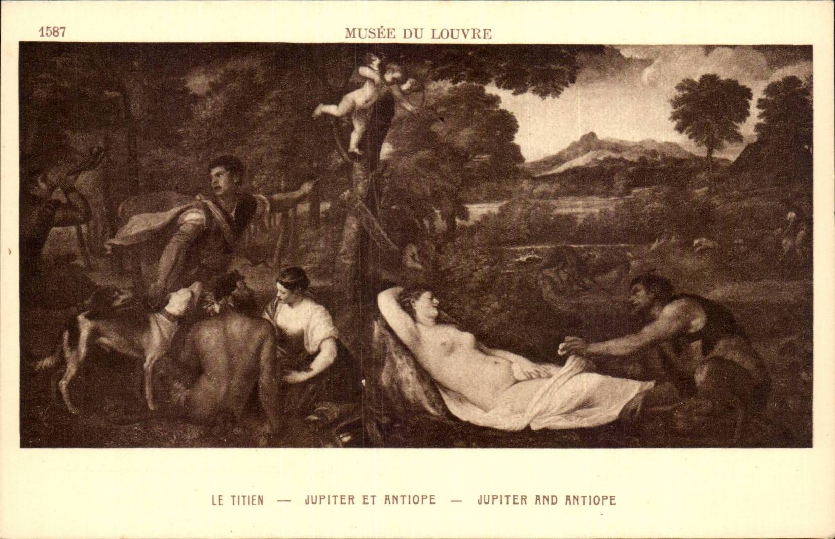 CPA Paris Musee du Louvre Le Titien Jupiter et Antiope 