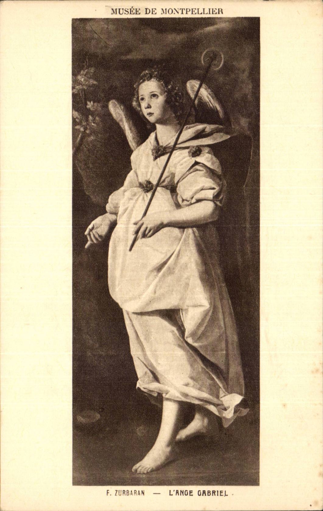 CPA Musee de montpellier Zubaran L'ange Gabriel Angel
