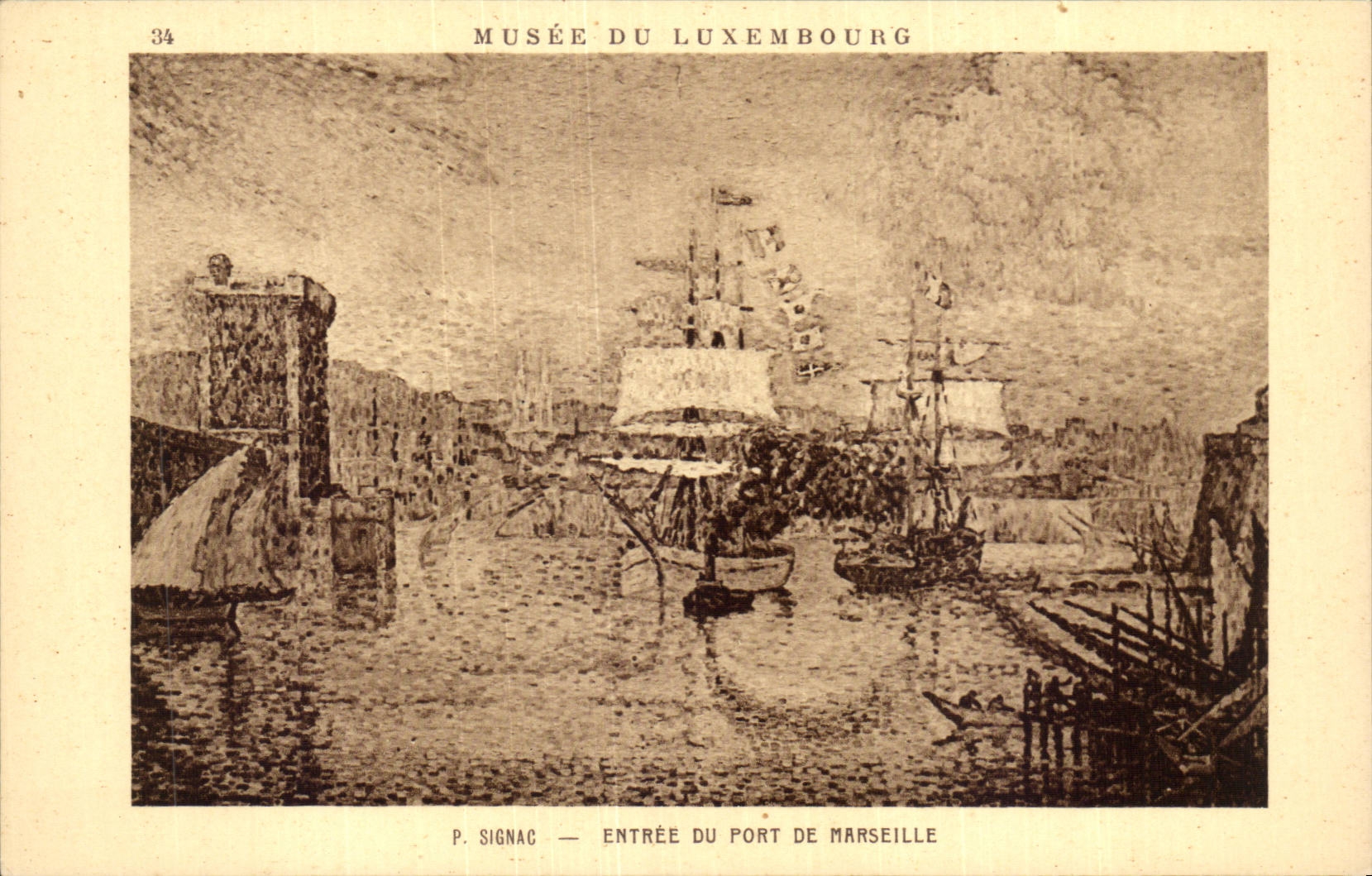 CPA Paris Musee du Luxembourg Signac Entree du port de Marseille