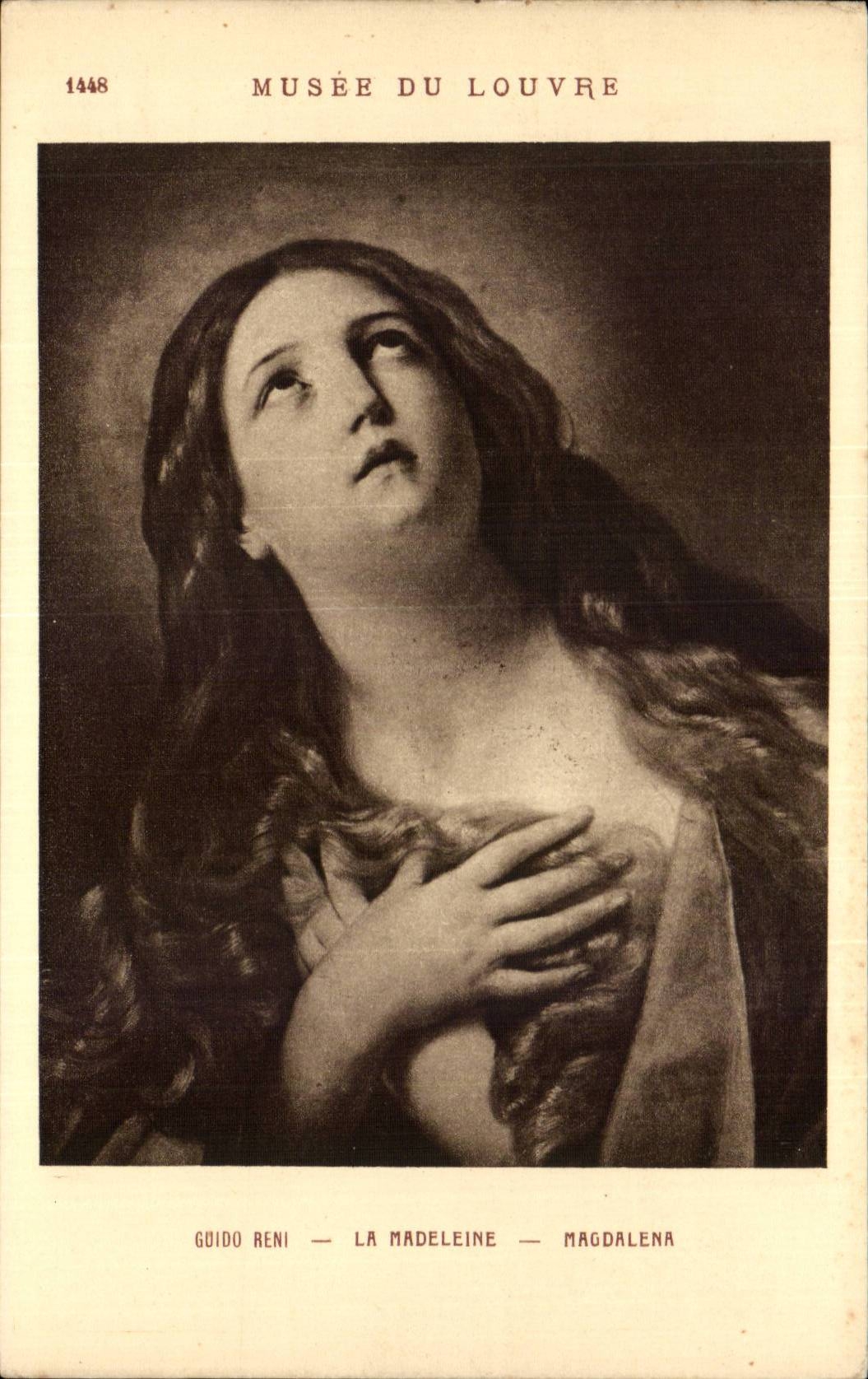 CPA Paris musee du Louvre Guido Reni La madeleine