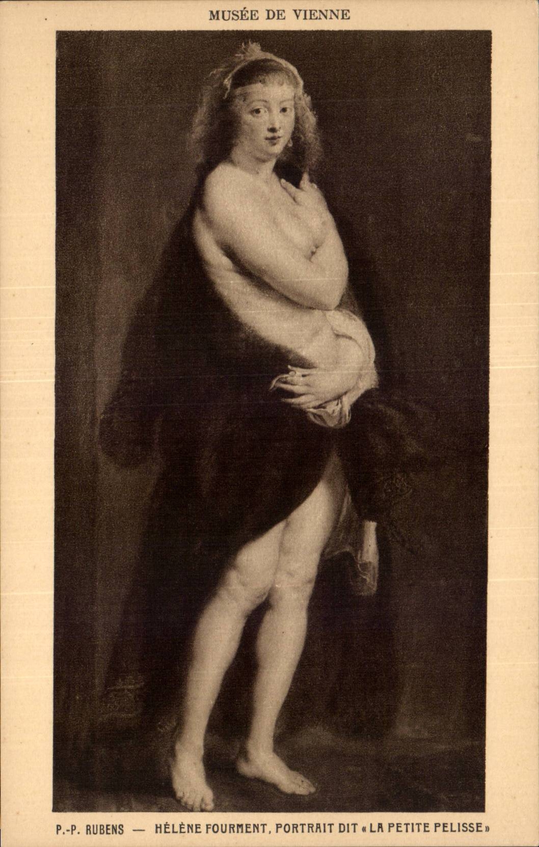 CPA Musee de Vienne Rubens Helene Fourment portrait dit La Petite Pelisse