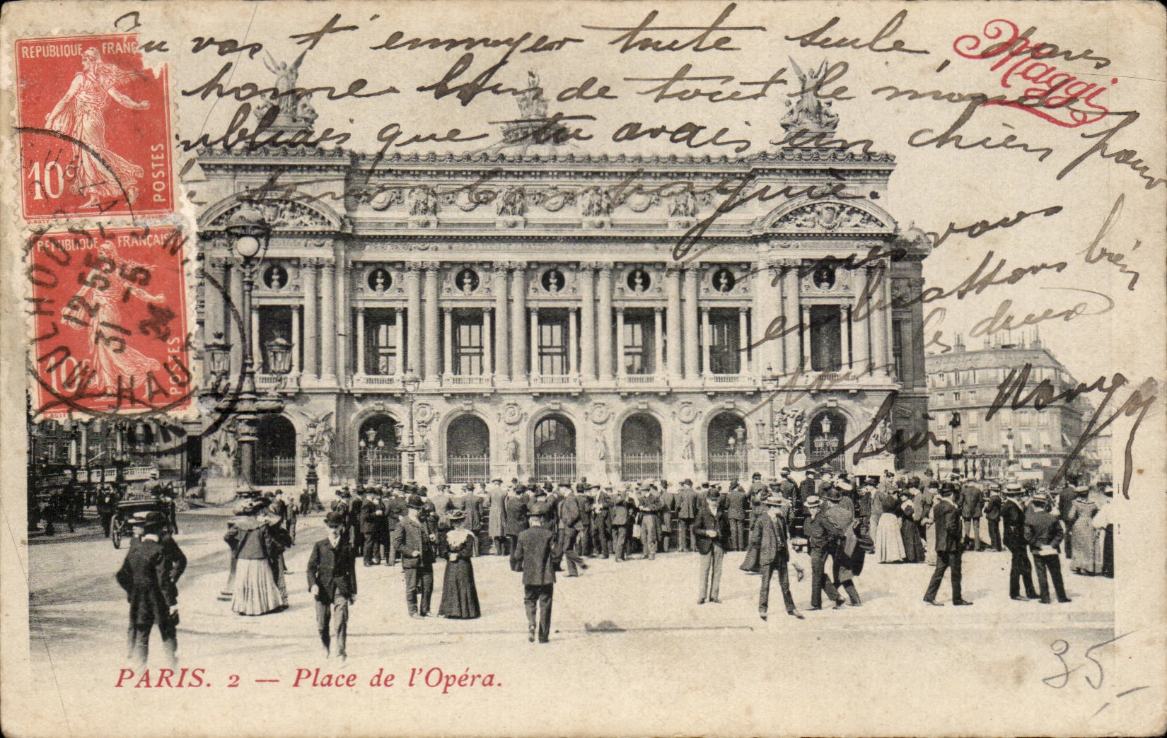 Paris CPA Place de l'opera