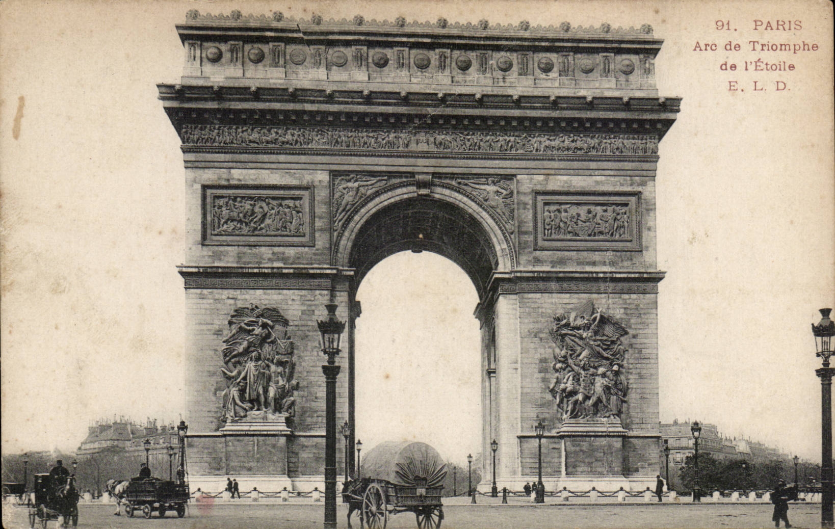 Paris CPA Arc de Triomphe of star