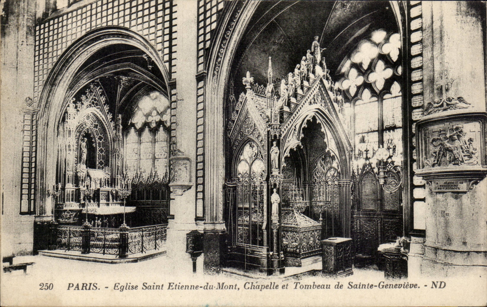 Paris CPA Church Saint Etienne of the Mount Vault and tomb of Sainte Genevieve