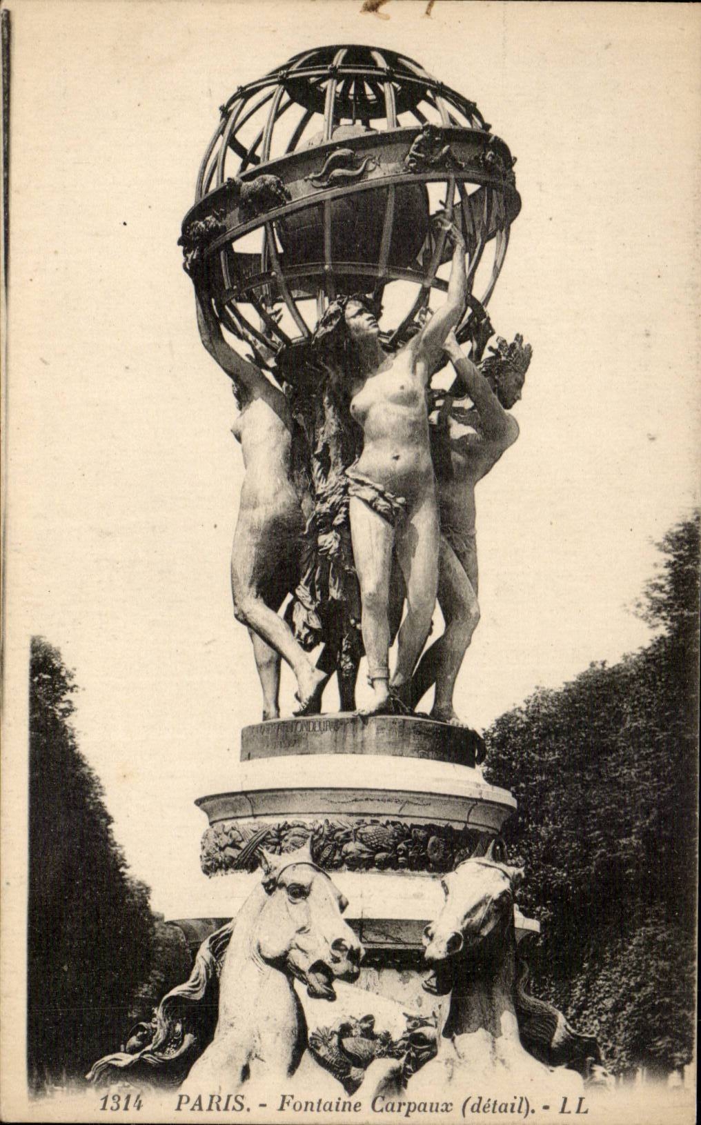 Paris CPA Fontaine Carpeaux ( detail )