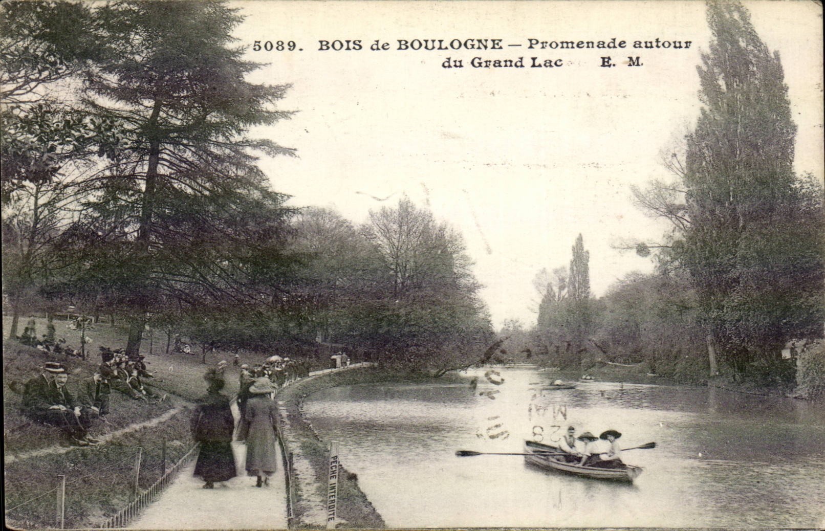 Paris CPA Bois de boulogne Promenade autour du lac