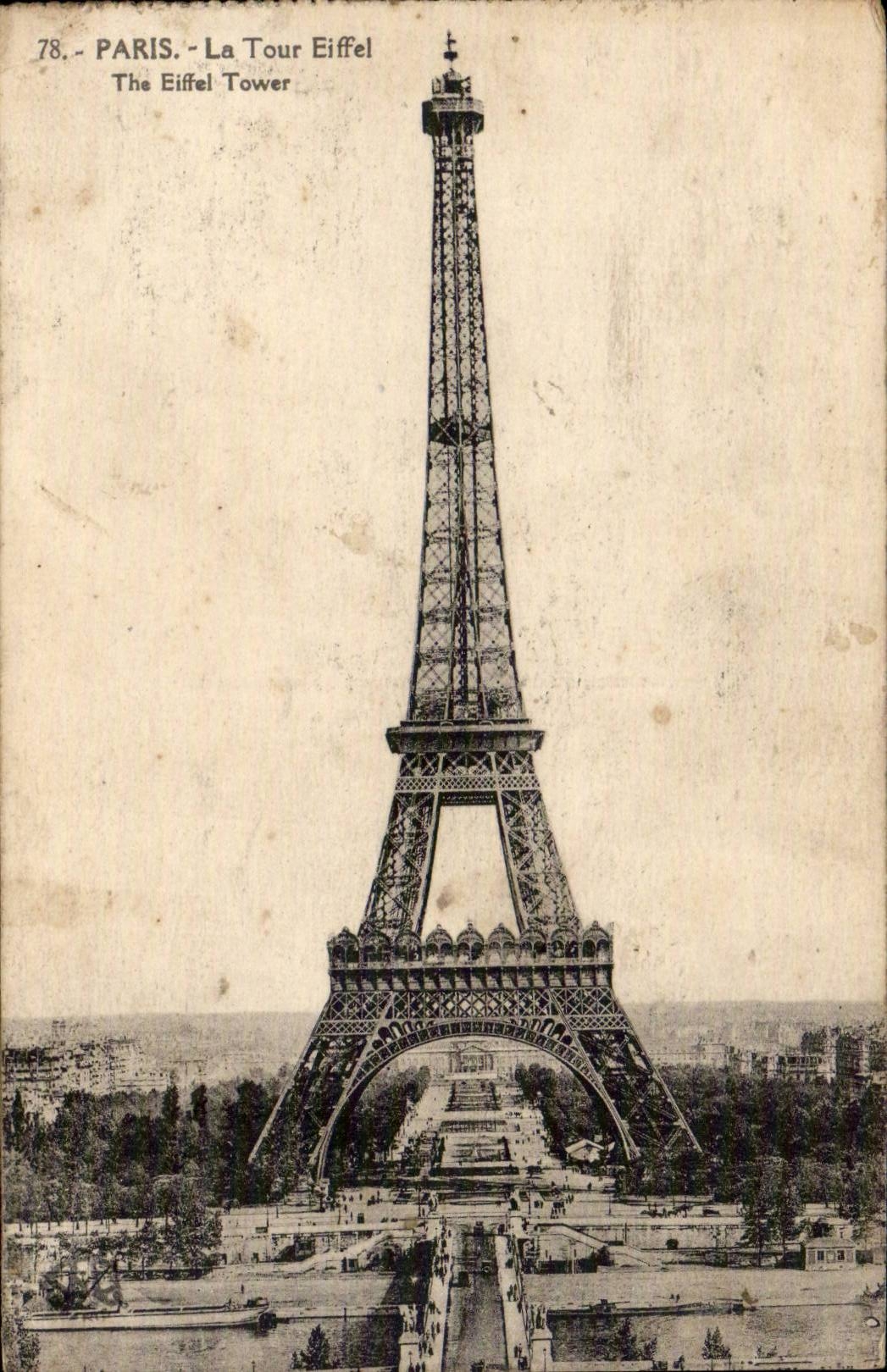 Paris CPA the Eiffel Tower