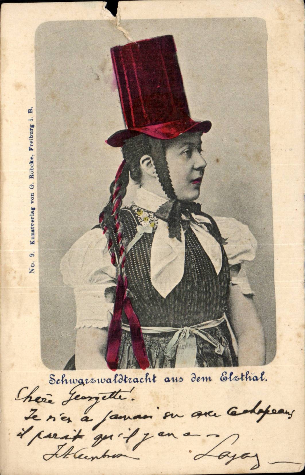CPA Phantasie-Frauen-Folklore