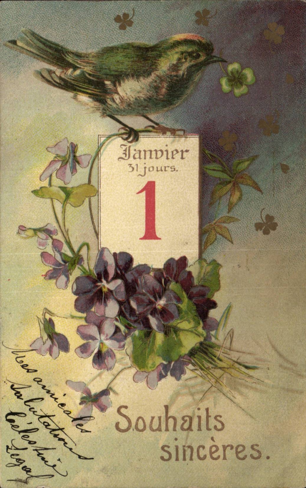 CPA Fantasy bird sincere Wishes