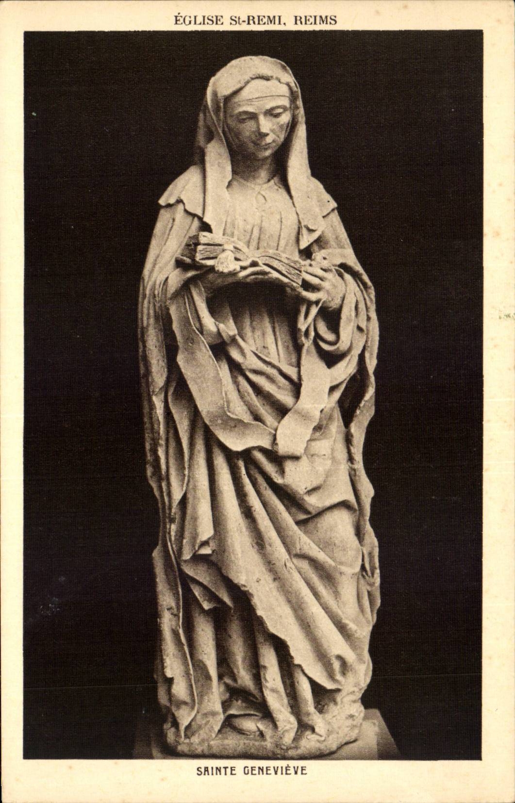 CPA Church St Remi Reims Sainte Genevieve