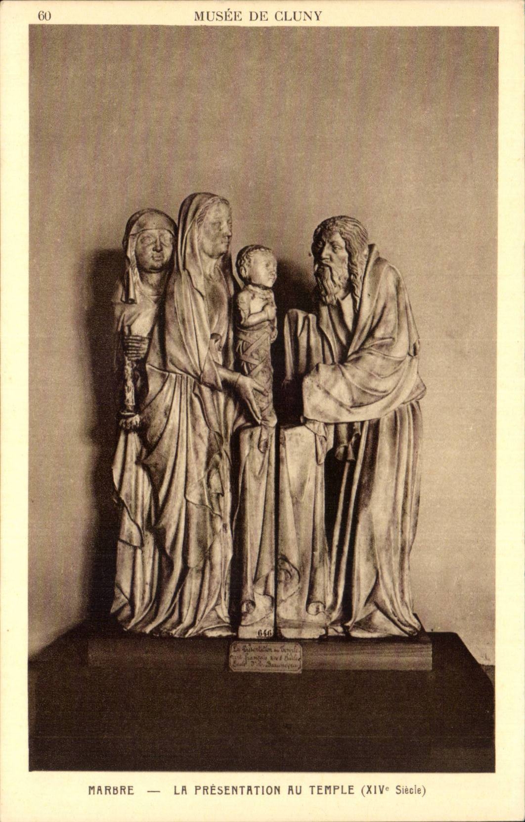 CPA Paris Museum Cluny der Marmordarstellung mit dem Tempel (14)