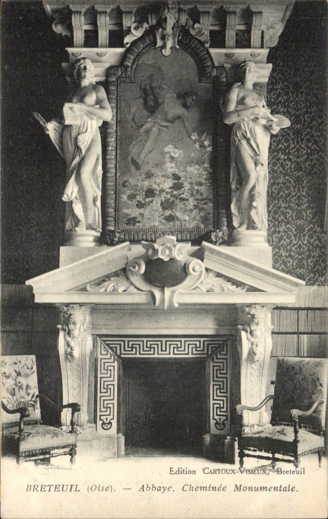 CPA Breteuil monumental Chimney Abbey