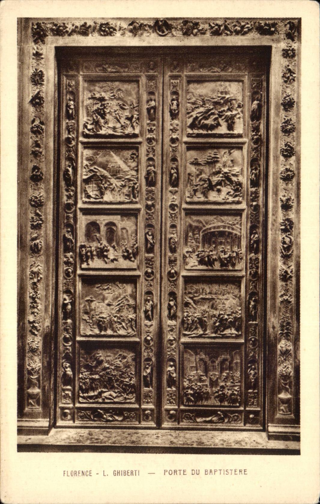CPA Florence Ghiberti Gate of the baptistry