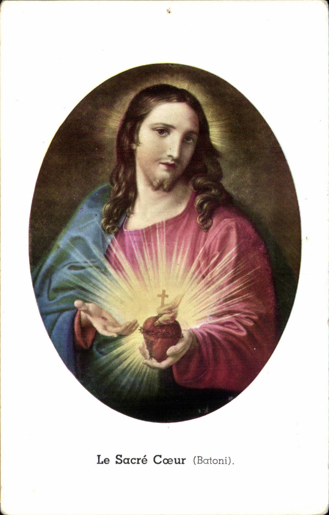 CPA Le SAcre Coeur (Batoni) Christ